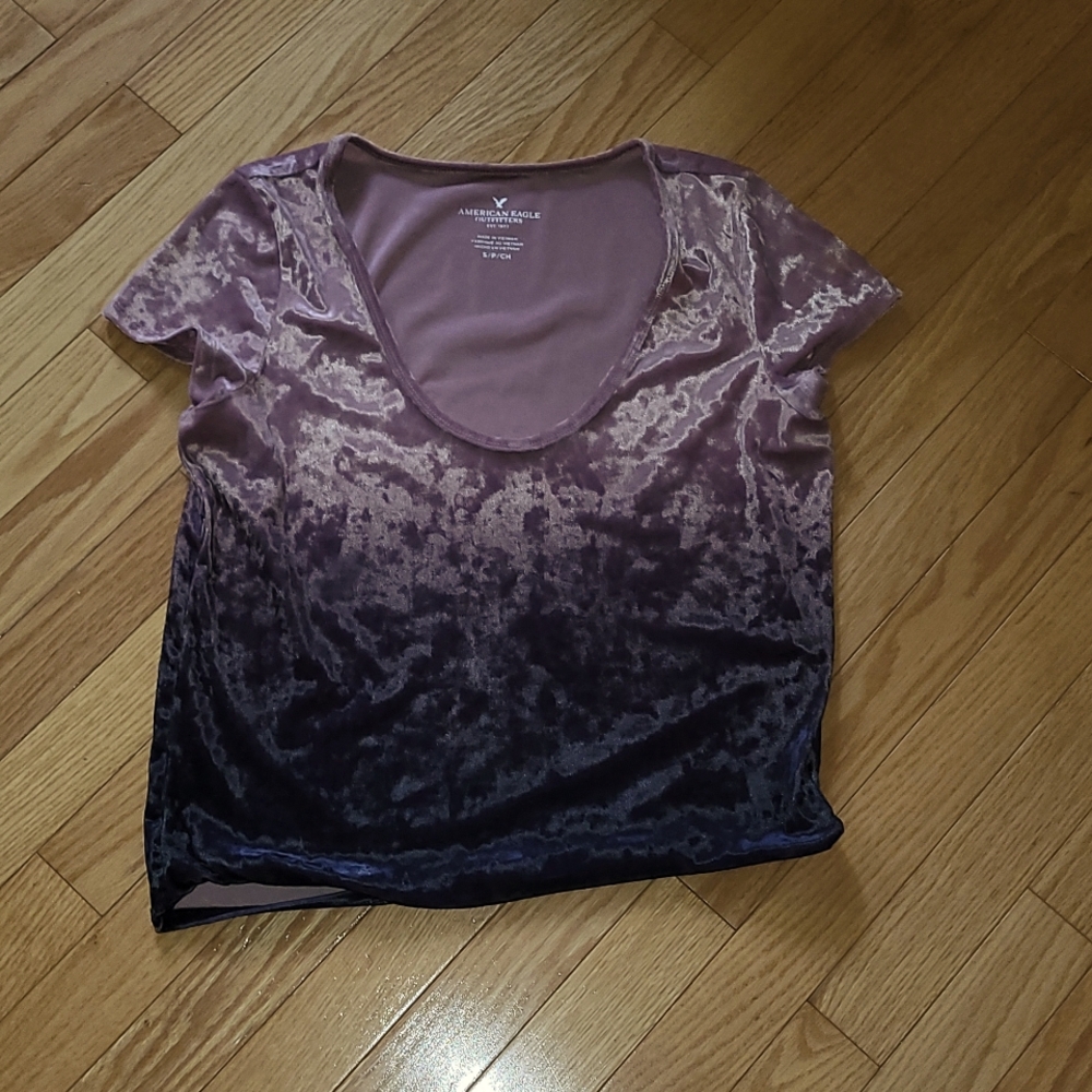 EUC velvet t shirt
